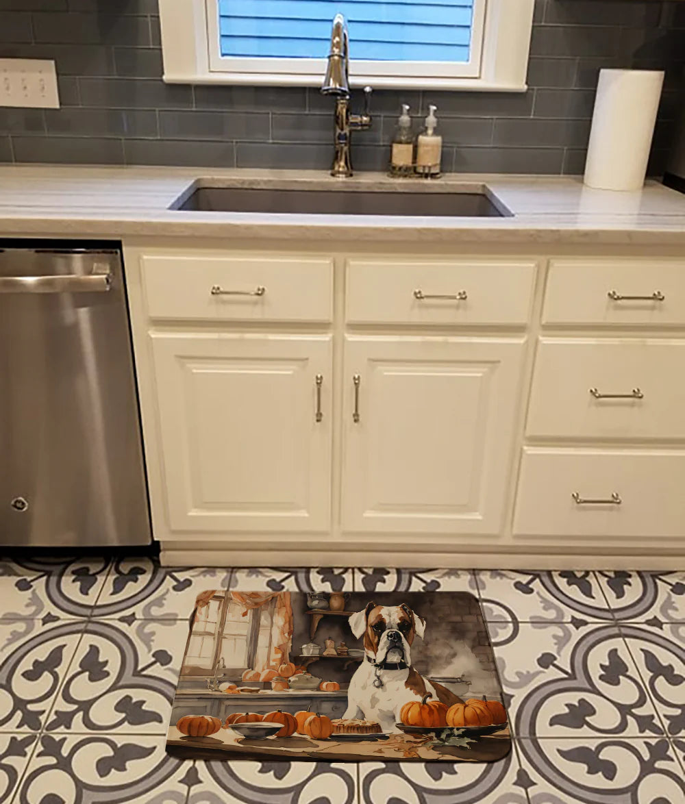 Boxer Fall Kitchen Pumpkins Memory Foam Kitchen Mat