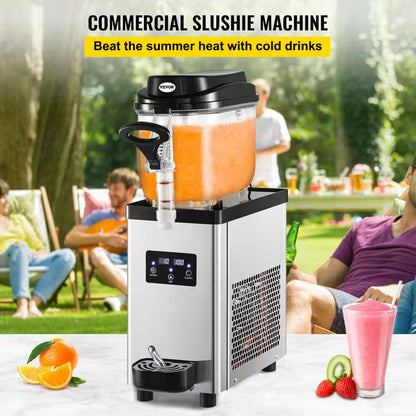 Commercial Slushy Machine 203 Oz. 25 Cups Single-Bowl Snow Cone Machine 300W Margarita Smoothie Frozen Drink Maker