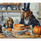 Bloodhound Fall Kitchen Pumpkins Memory Foam Kitchen Mat
