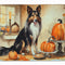 Collie Fall Kitchen Pumpkins Memory Foam Kitchen Mat